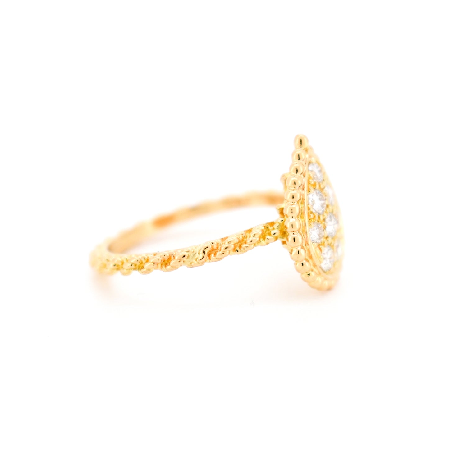 bague boucheron serpent bohème modèle xs or 18 carats et diamants, droit