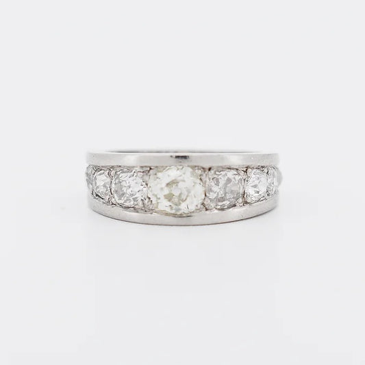 bague alliance eternite chute art deco diamants