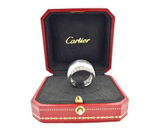 bague cartier jonc or diamants