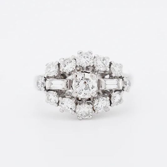 bague contemporaine or diamants
