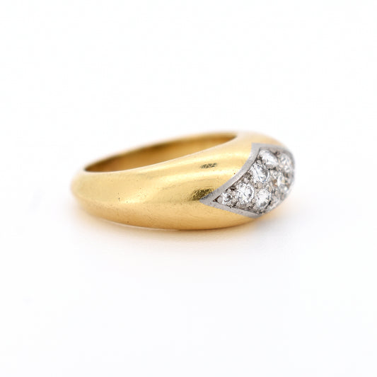 bague jonc oj perrin or diamants femme, droite