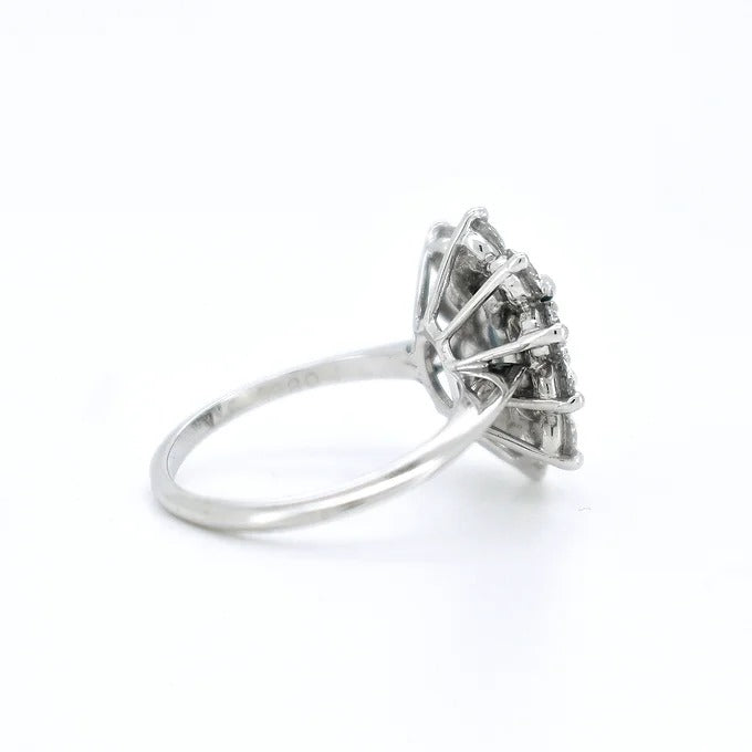 bague marguerite or saphir bleu diamants 11