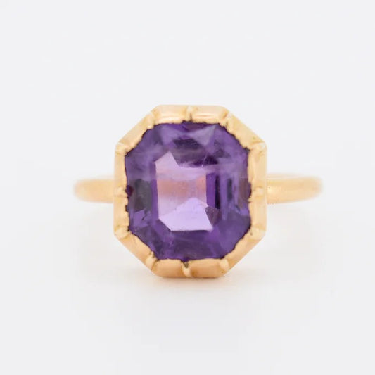 bague or amethyste