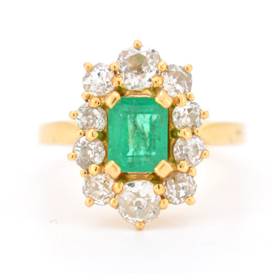 bague pompadour émeraude diamants 6