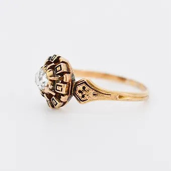 bague renaissance or diamant email gauche